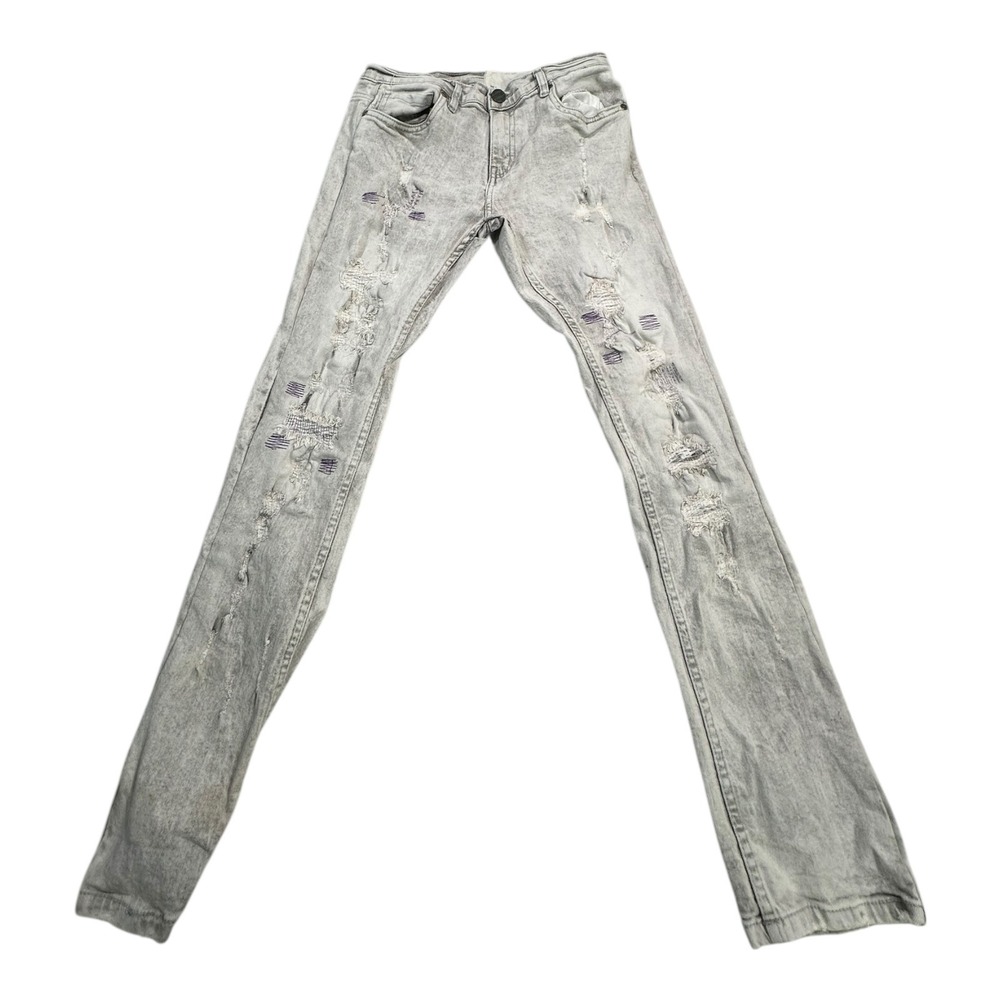 FWRD‎ DENIM NEW YORK Distressed Light Wash Jeans Size 16